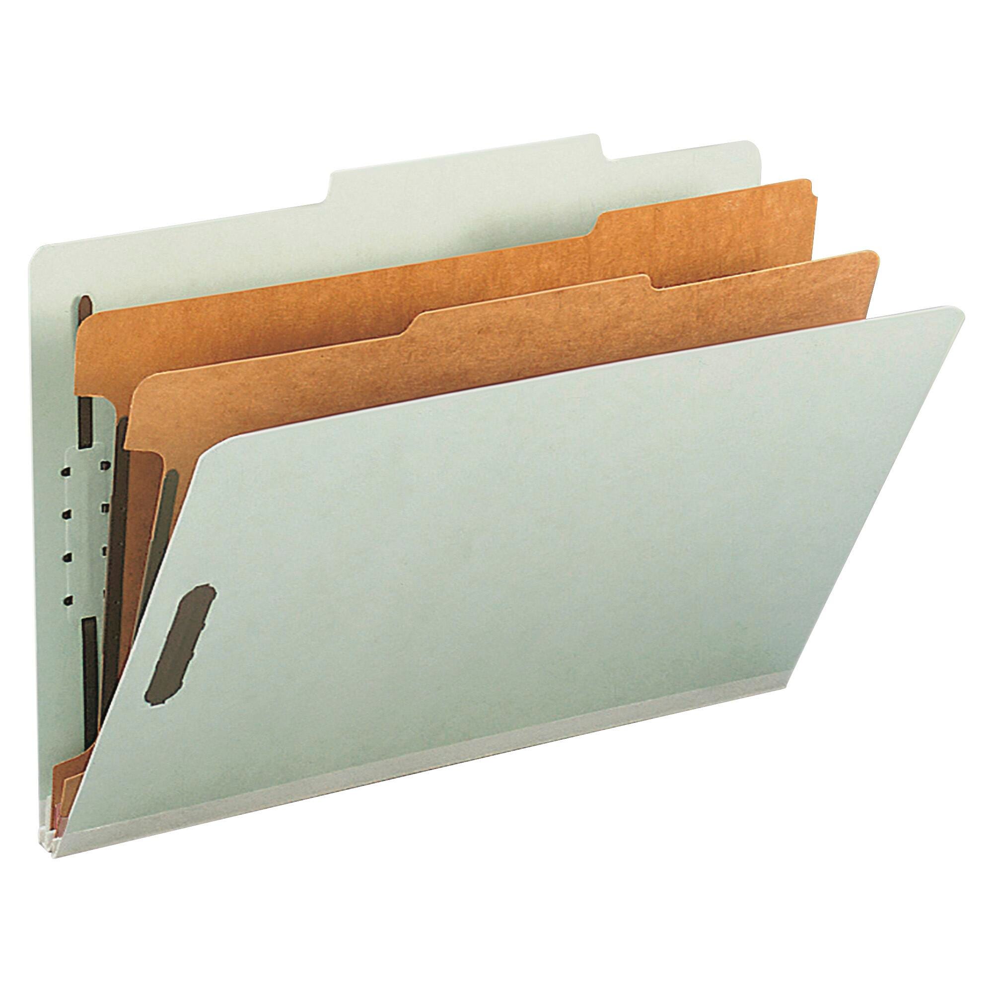 CLASSIFICATION FOLDER LEGAL 2 IN EXP 2 DIVIDERS GRAY/GREEN PK OF 10 NAT39951