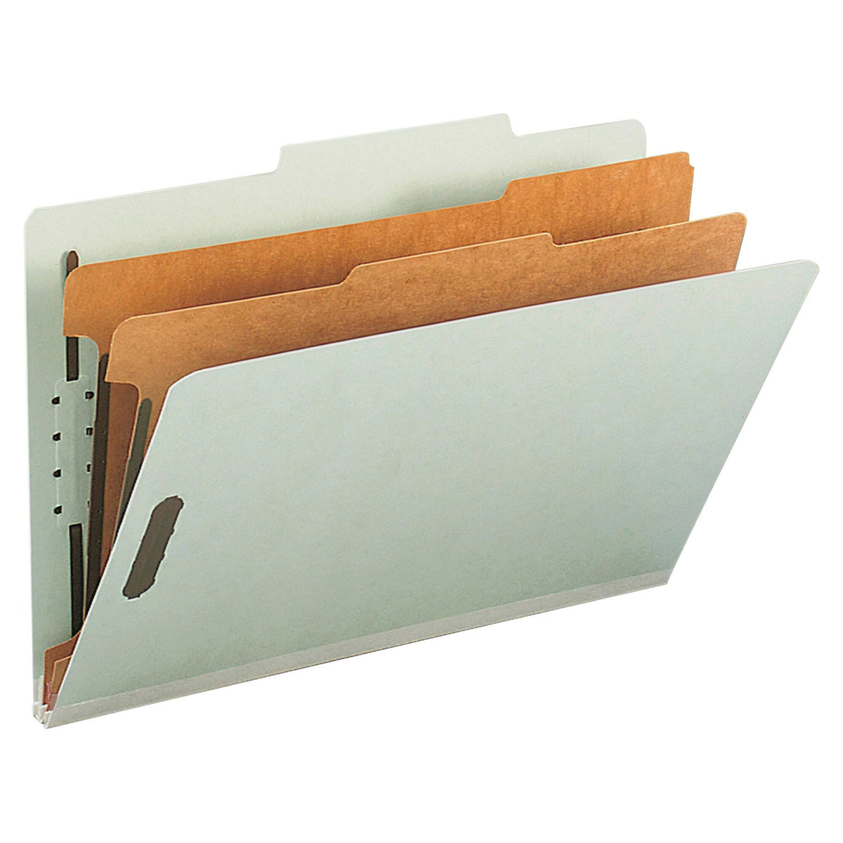 CLASSIFICATION FOLDER LEGAL 2 IN EXP 2 DIVIDERS GRAY/GREEN PK OF 10 NAT39951