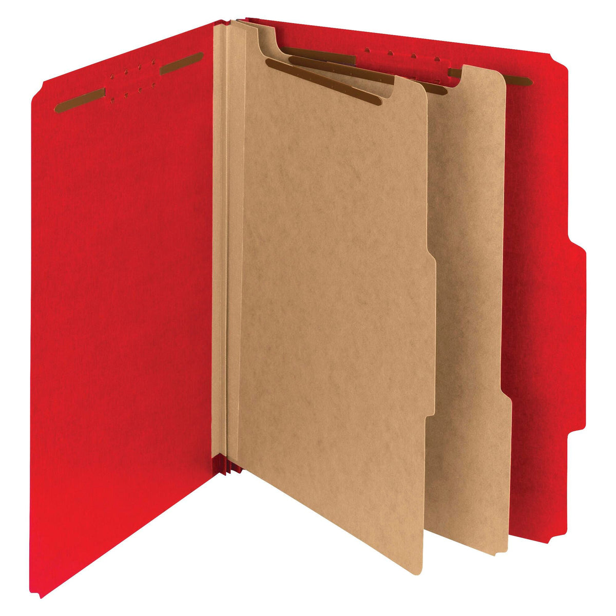 CLASSIFICATION FOLDER LETTER 2 DIVIDERS BRIGHT RED PK OF 10 SMD14061
