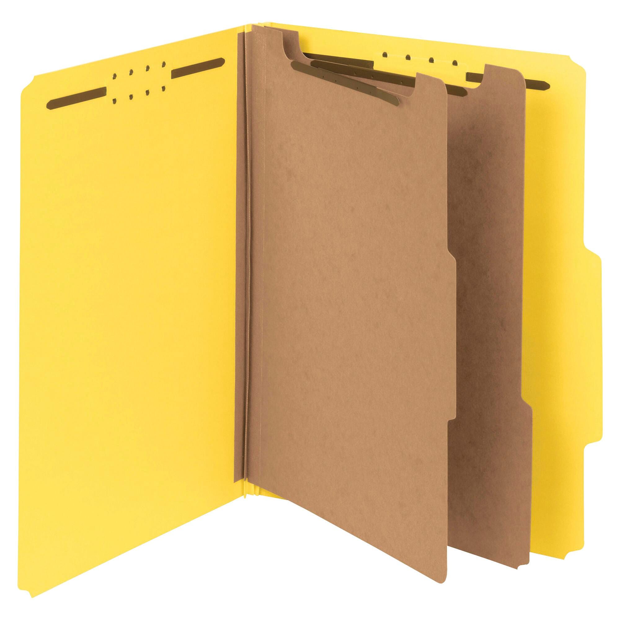 CLASSIFICATION FOLDER LETTER 2 DIVIDERS YELLOW PK OF 10 SMD14064