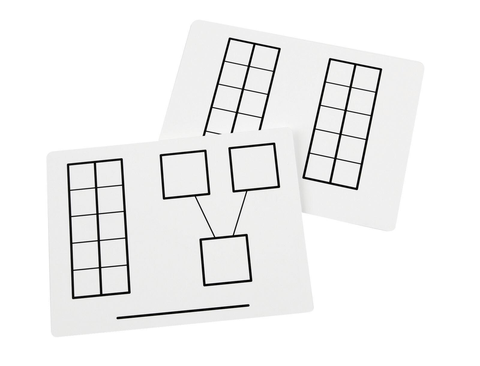 MATS WRITE AND WIPE TEN-FRAME MATS K-2 SET OF 10