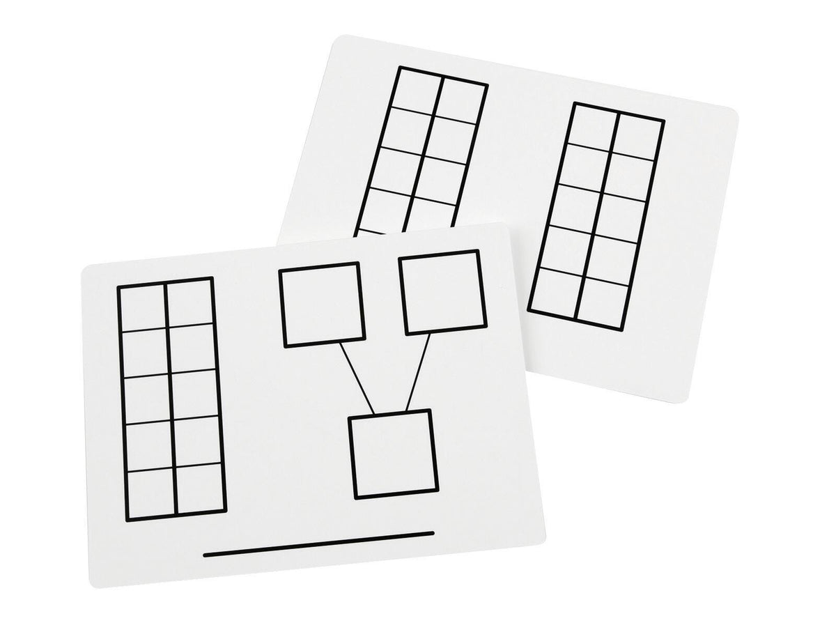 MATS WRITE AND WIPE TEN-FRAME MATS K-2 SET OF 10