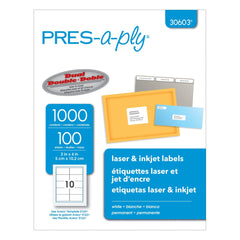 LABEL PRES-A-PLY 2 X 4 IN PK OF 1000 AVE30603