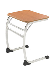 DESK - CLASSROOM SELECT - NEOCLASS ELLIPTICAL CANTILEVER - 26 W X 20 D - LAMINATE - SPECIFY TOP COLOR - T-MOLD - SPECIFY EDGE COLOR - CHROME