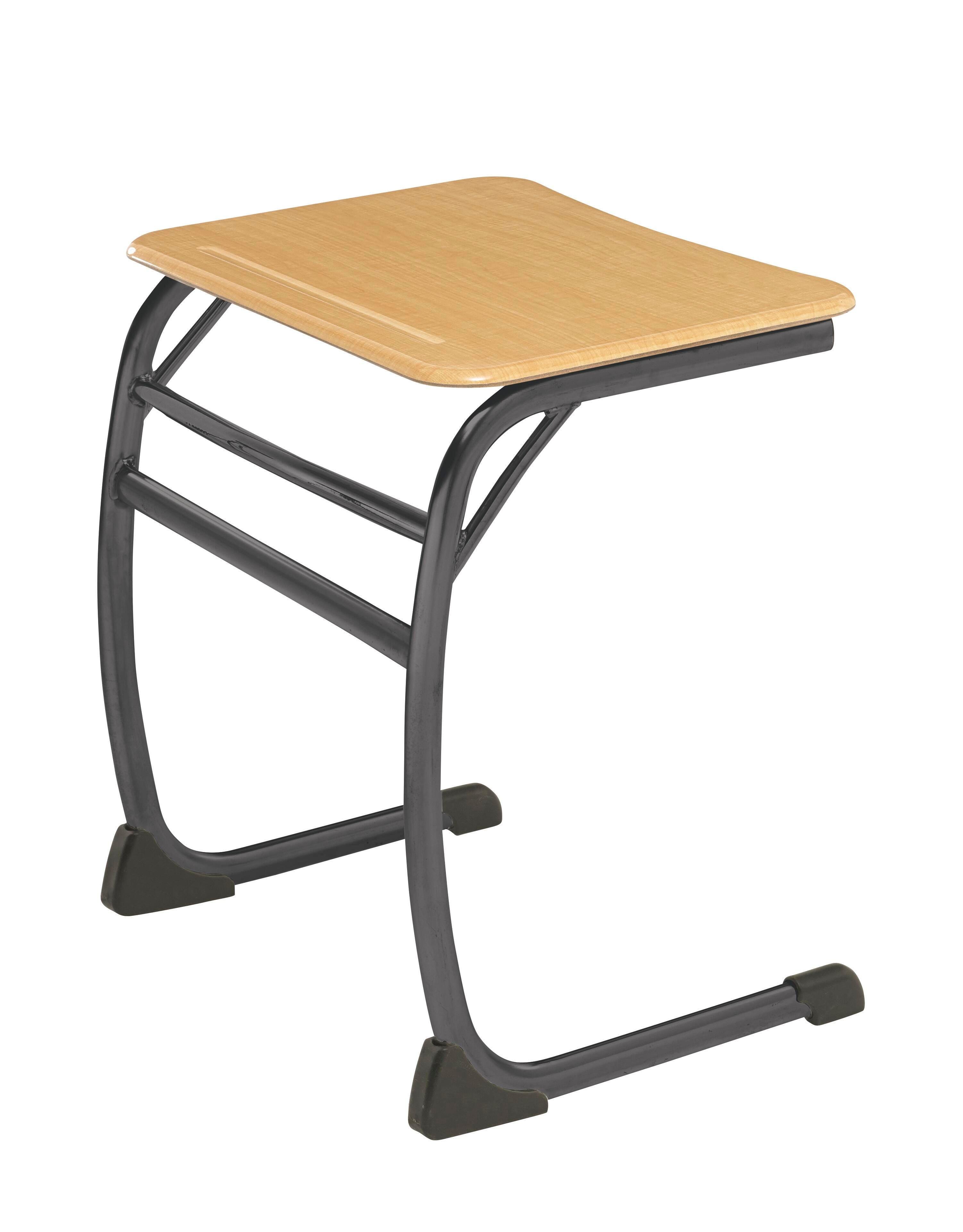 DESK - CLASSROOM SELECT - NEOCLASS ELLIPTICAL CANTILEVER - 26 W X 20 D - HARD PLASTIC - SPECIFY TOP COLOR - NONE - POWDERCOAT - SPECIFY FRAME COLOR