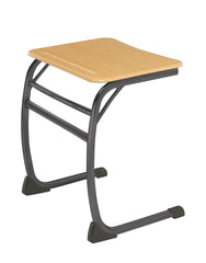 DESK - CLASSROOM SELECT - NEOCLASS ELLIPTICAL CANTILEVER - 26 W X 20 D - HARD PLASTIC - SPECIFY TOP COLOR - NONE - POWDERCOAT - SPECIFY FRAME COLOR