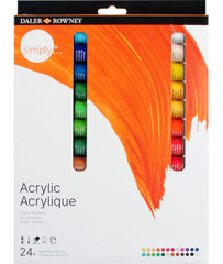 PAINT ACRYLIC DALER-ROWNEY SIMPLY ASST COLOR 0.4 OZ SET OF 24