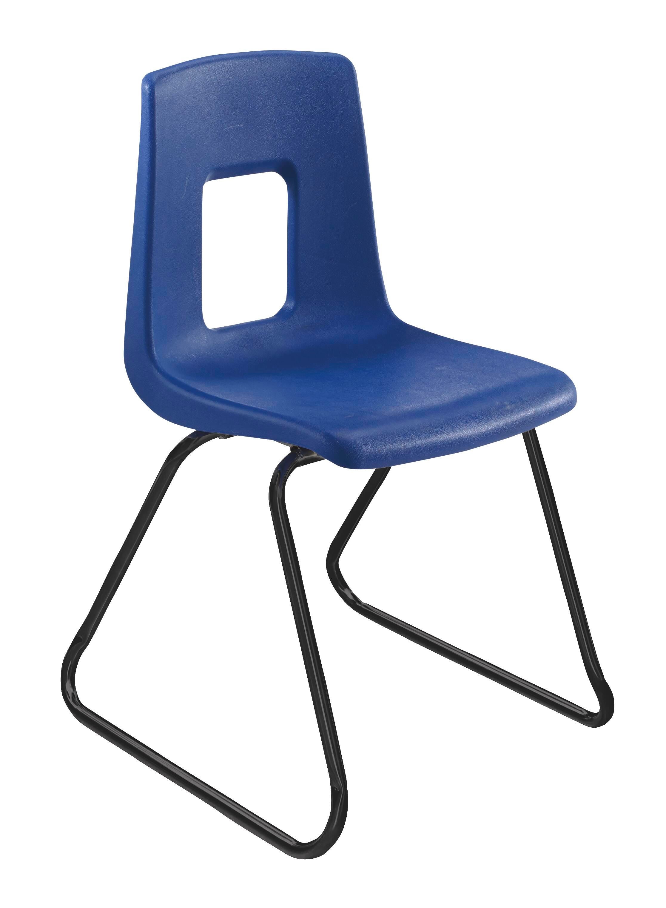 CHAIR - CLASSROOM SELECT - TRADITIONAL SLED BASE CHAIR - 20-1/2 IN A+ - SPECIFY SEAT AND BACK COLOR - BLACK