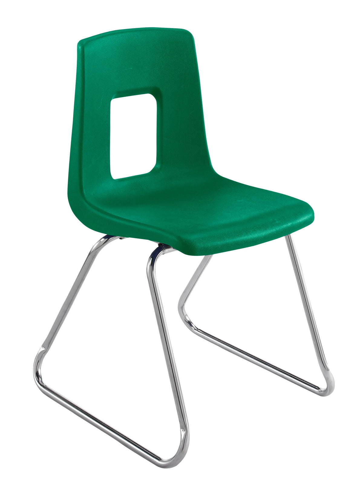 CHAIR - CLASSROOM SELECT - TRADITIONAL SLED BASE CHAIR - 13-1/2 IN - SPECIFY SEAT AND BACK COLOR - CHROME