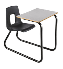 DESK - CLASSROOM SELECT - TRADITIONAL SLED BASE COMBO - 17-1/2 IN - 18 X 24 IN - LAMINATE - PAINTED - BLACK - SPECIFY SEAT AND BACK COLOR - SPECIFY TOP COLOR - SPECIFY EDGE COLOR