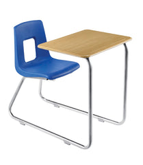 DESK - CLASSROOM SELECT - TRADITIONAL SLED BASE COMBO - 18-1/2 IN A+ - 18 X 24 IN - HARD PLASTIC - NONE - CHROME - SPECIFY SEAT AND BACK COLOR - SPECIFY TOP COLOR