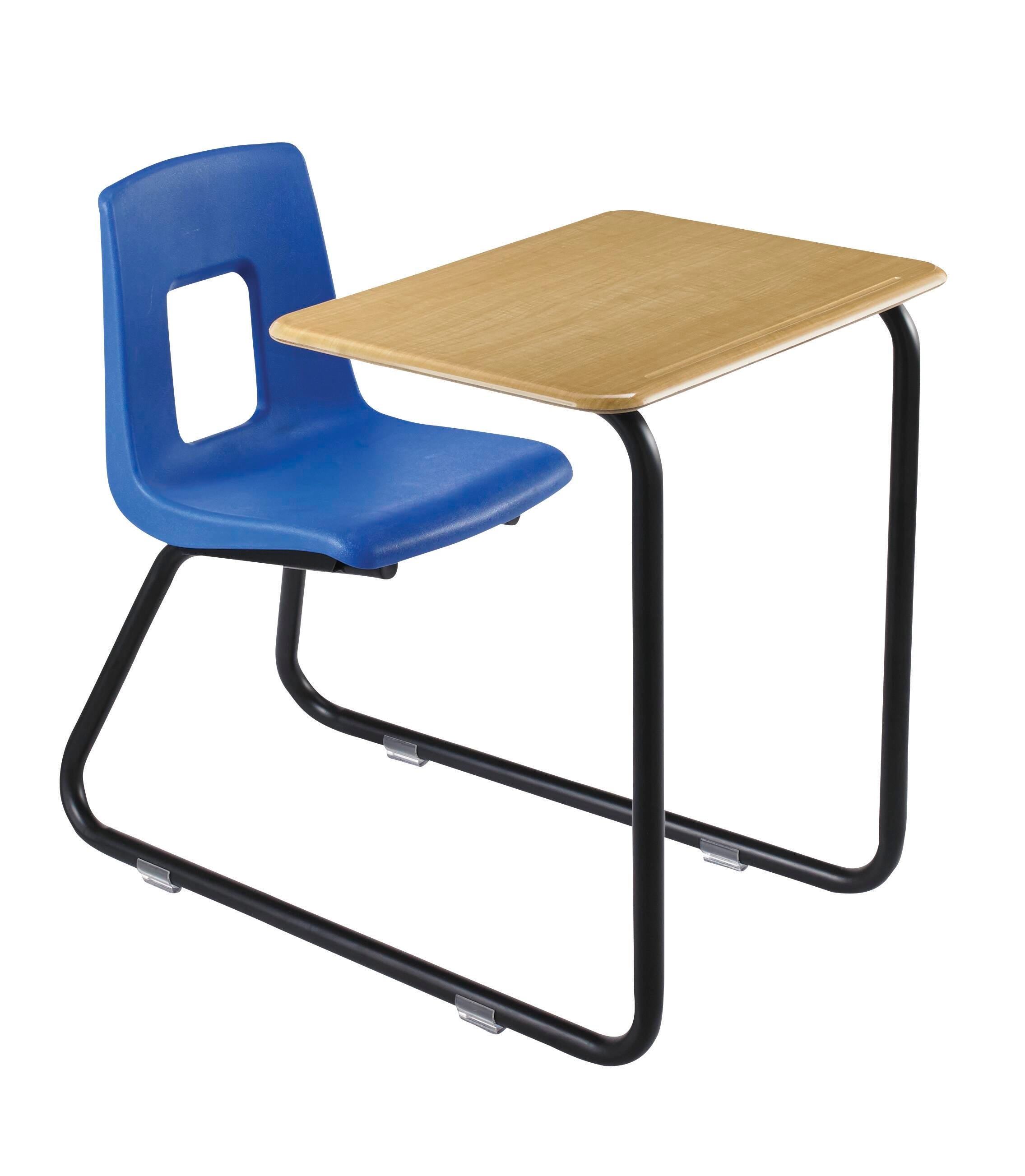 DESK - CLASSROOM SELECT - TRADITIONAL SLED BASE COMBO - 18-1/2 IN A+ - 18 X 24 IN - HARD PLASTIC - NONE - BLACK - SPECIFY SEAT AND BACK COLOR - SPECIFY TOP COLOR