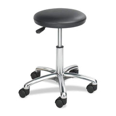 STOOL - SAFCO ECONOMY LAB - 16-21 IN ADJ H - BLACK SEAT - CHROME FRAME