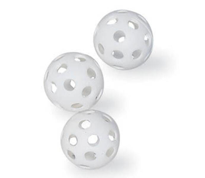 BALLS - PLASTIC - GOLFBALL - WHITE -SET-12