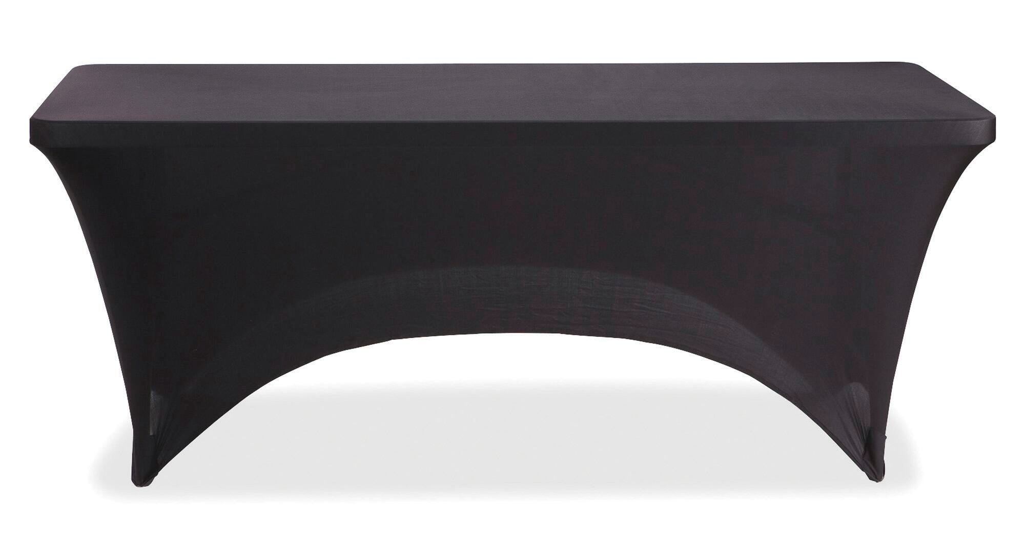 TABLE COVER 6FT BLACK STRETCH FABRIC