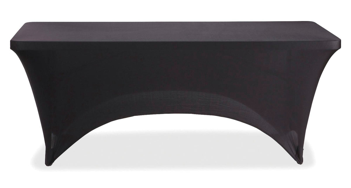 TABLE COVER 6FT BLACK STRETCH FABRIC