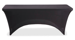 TABLE COVER 6FT BLACK STRETCH FABRIC