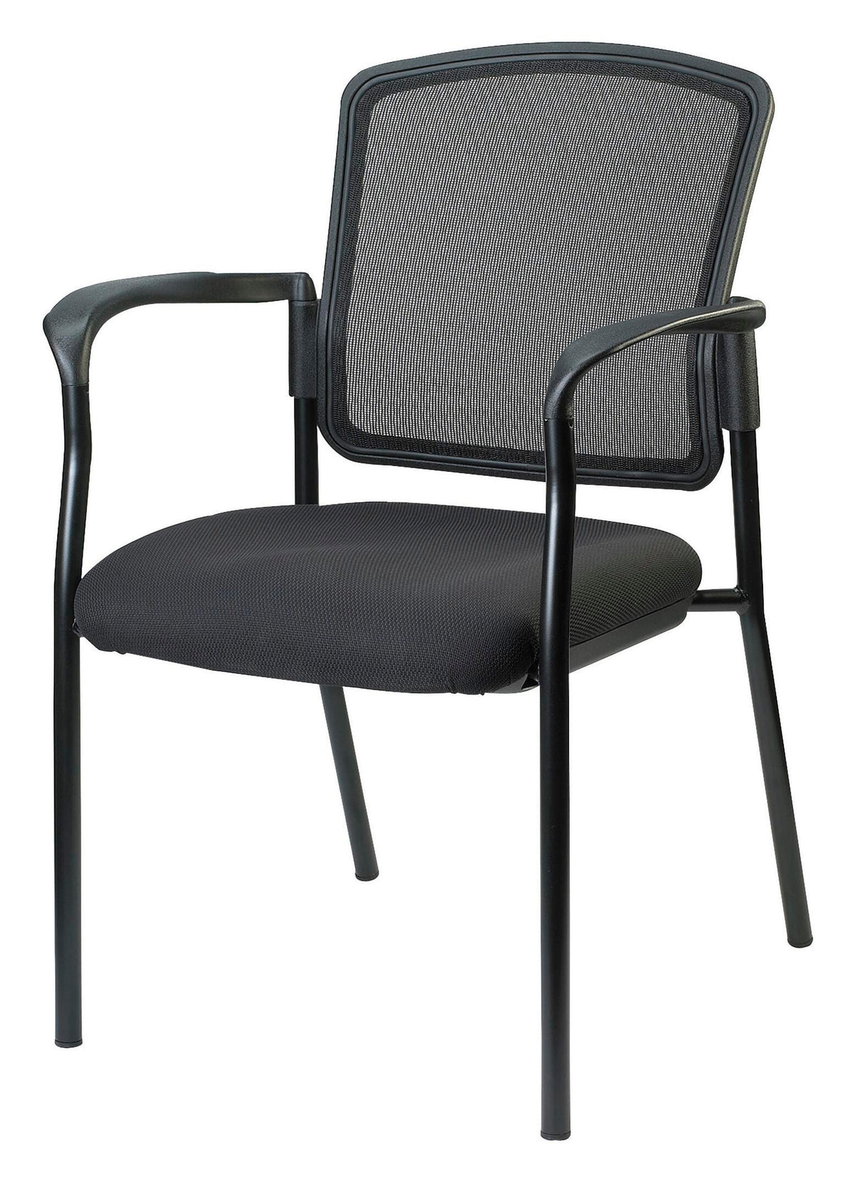 CHAIR GUEST MESH BACK BLACK FABRIC