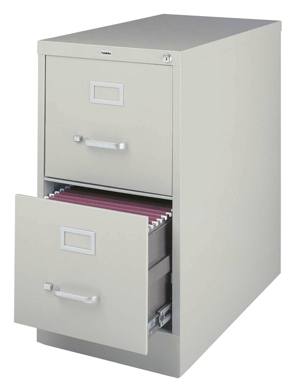 FILE CABINET VERTICAL 2-DRAWER LETTER SIZE LIGHT GRAY POWDER COAT