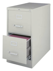 FILE CABINET VERTICAL 2-DRAWER LETTER SIZE LIGHT GRAY POWDER COAT