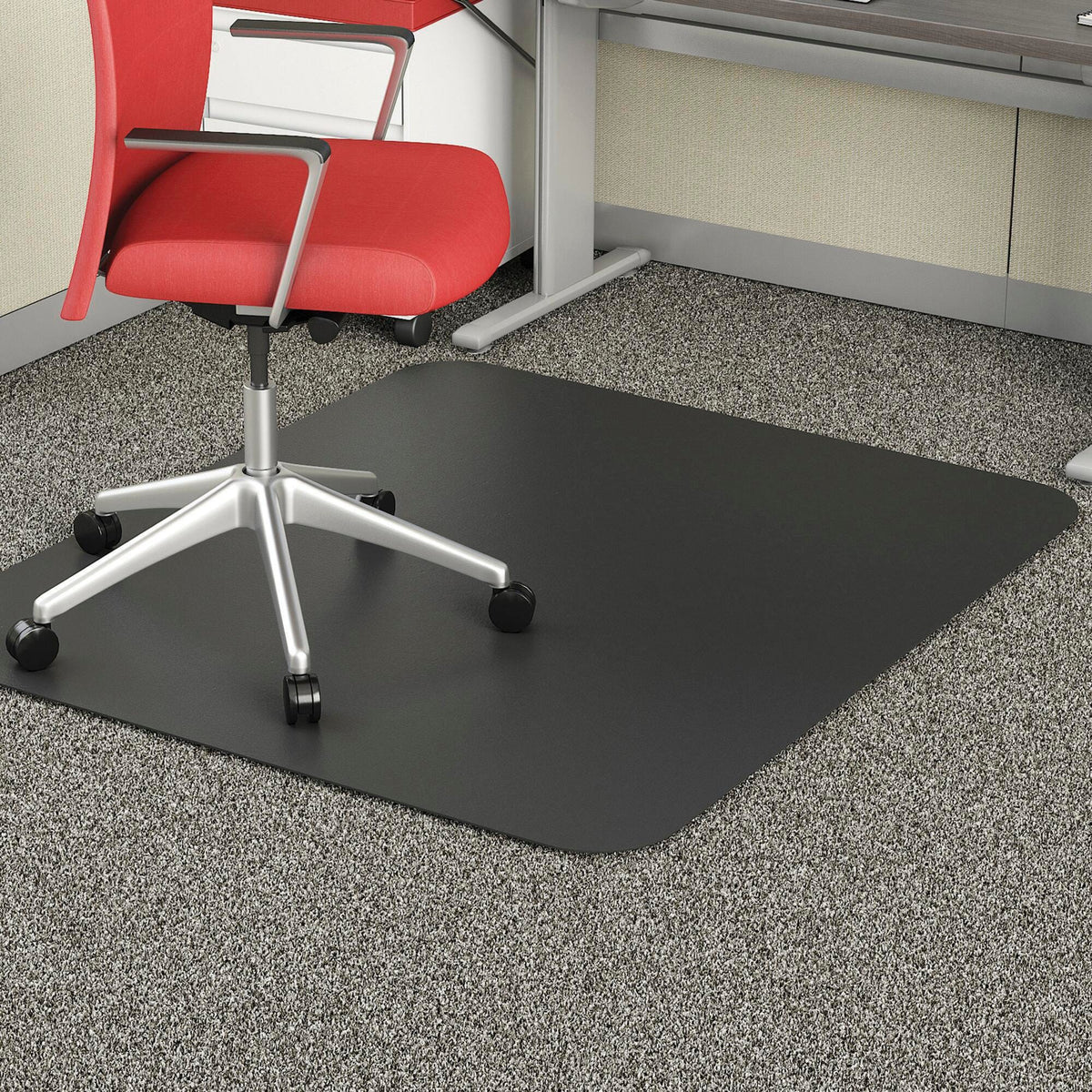 CHAIR MAT - 46X60 RECTANGLE - BLACK