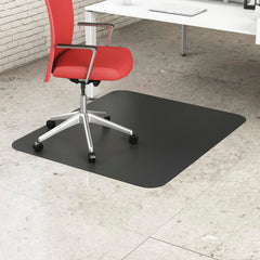 CHAIR MAT - VINYL - NON-STUDDED FOR HARD FLOOR - 46X60 RECTANGLE - BLACK