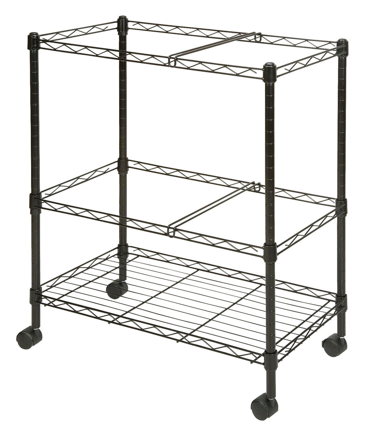 FILING CART WIRE 2-TIER LTR/LGL MOBILE FILE CABINET
