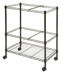 FILING CART WIRE 2-TIER LTR/LGL MOBILE FILE CABINET