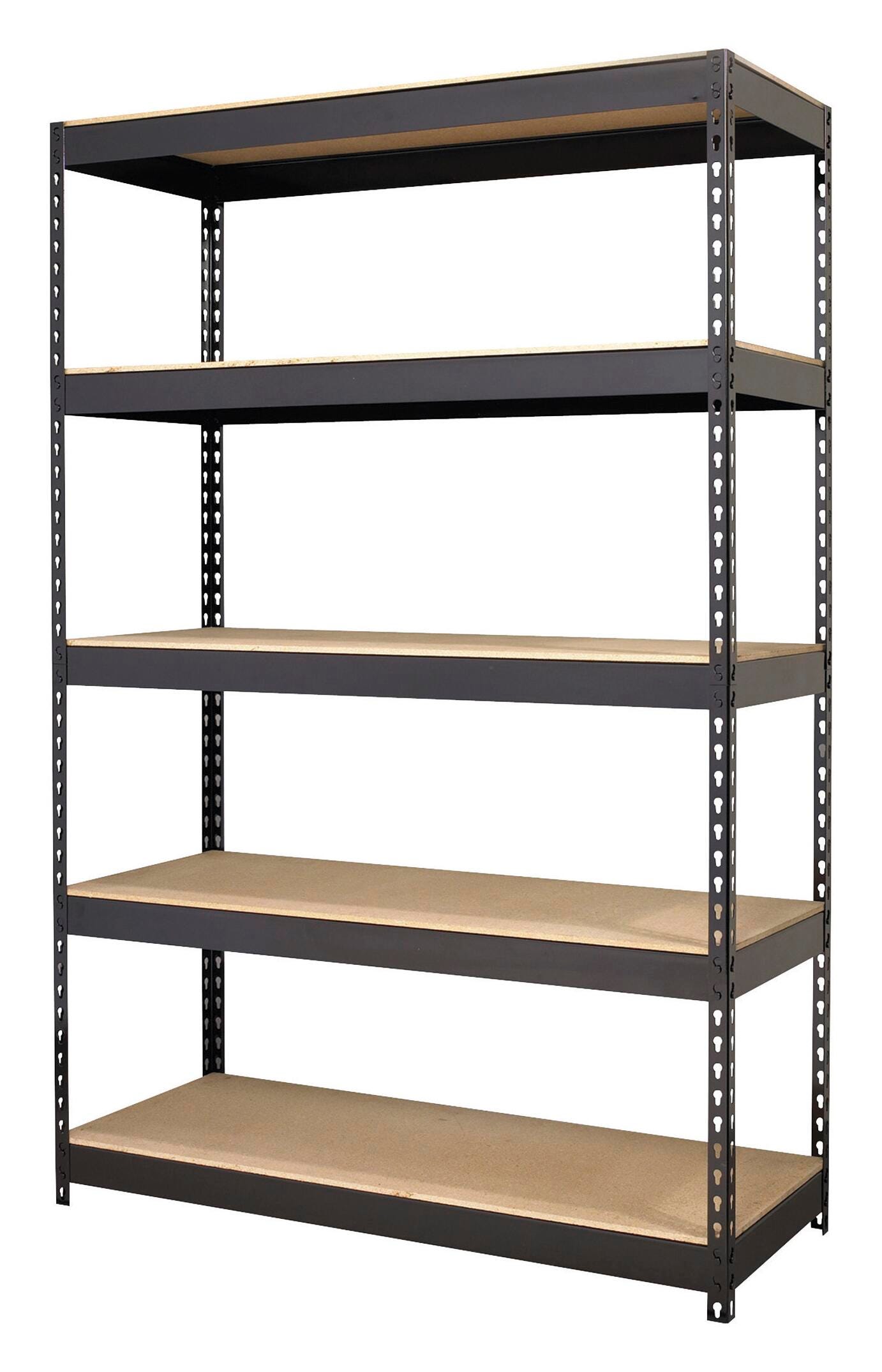 SHELVING RIVETED 18X48X72 LORELL SHELVING SHELVES RIVETED STEEL SHELVING BLACK
