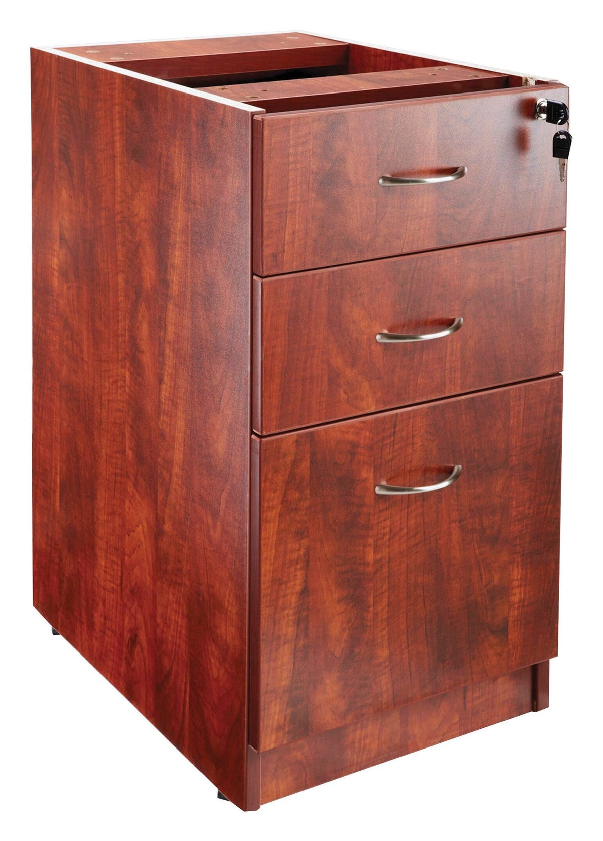 PEDESTAL BOX BOX FIL CHERRY LORELL FURNITURE LAMINATE ENSEMBLES ESSENTIALS SERIES CHERRY