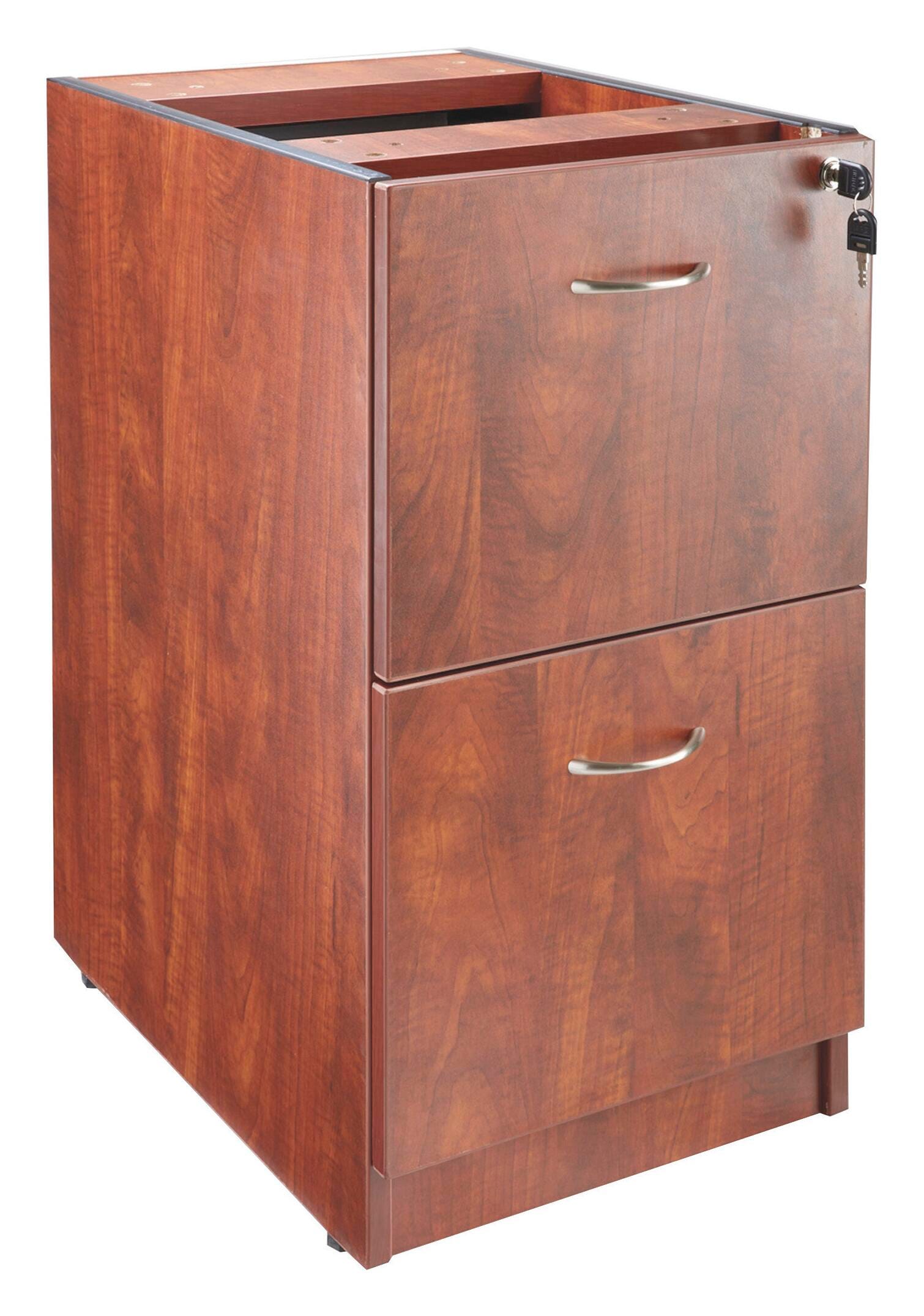 PEDESTAL FILE/FILE CHERRY LORELL FURNITURE LAMINATE ENSEMBLES ESSENTIALS SERIES CHERRY