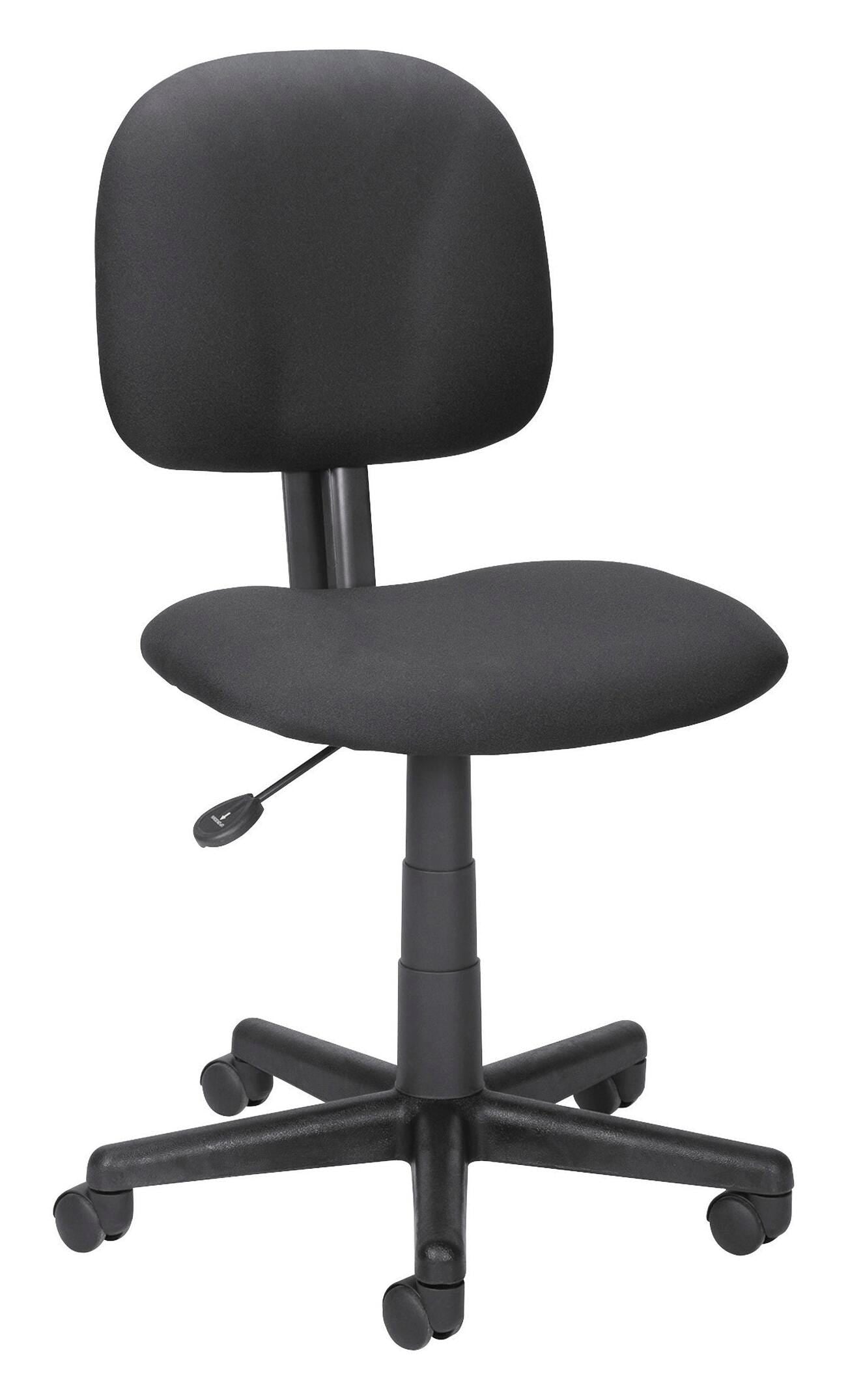 CHAIR MULTI TASK BK LORELL FURNITURE TASK CHAIRS ERGONOMIC SEATING - ARMLESS - MULTI-TASK SWIVEL 5-STAR NYLON BASE