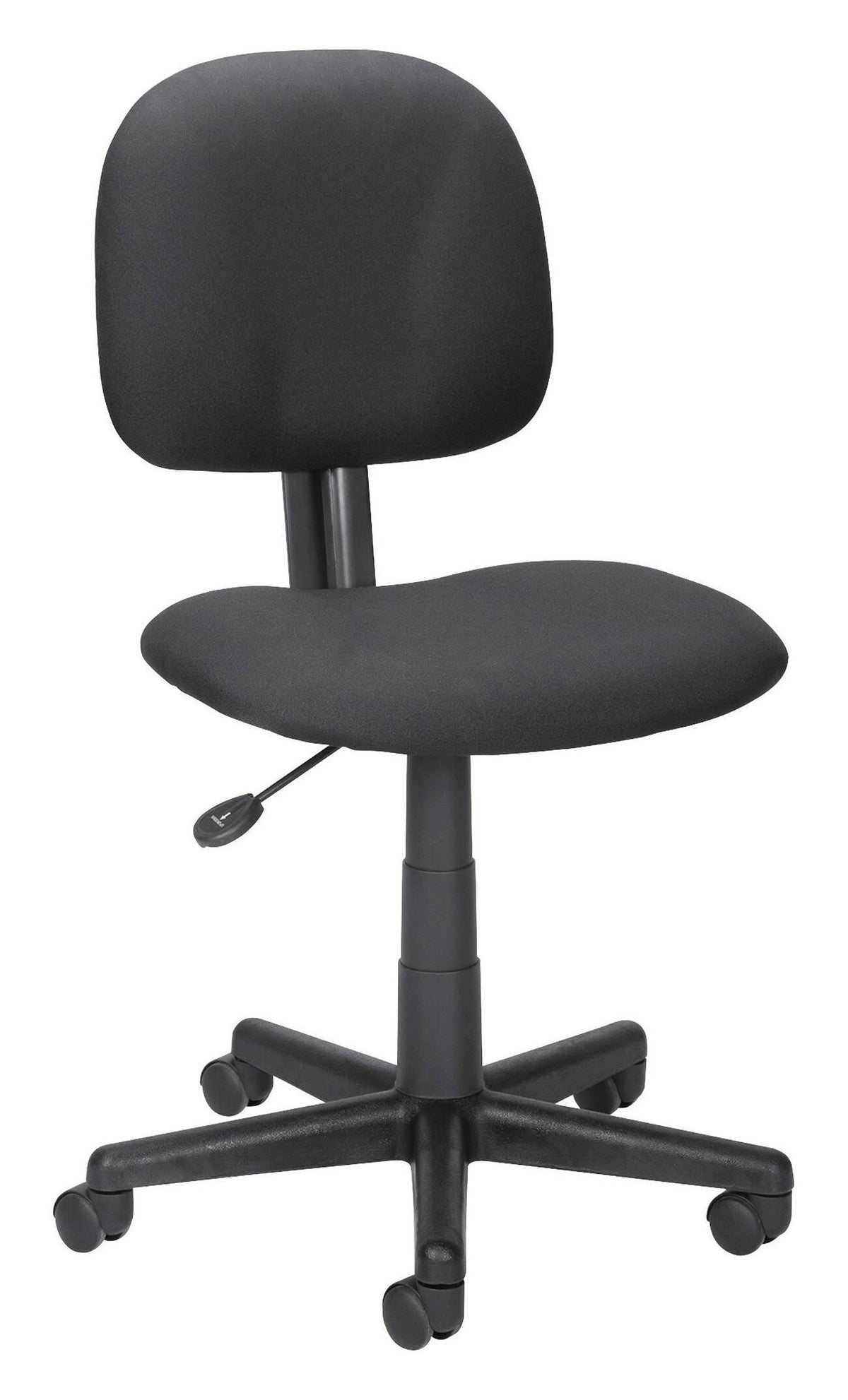 CHAIR MULTI TASK BK LORELL FURNITURE TASK CHAIRS ERGONOMIC SEATING - ARMLESS - MULTI-TASK SWIVEL 5-STAR NYLON BASE