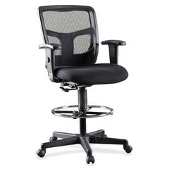 TASK CHAIR EXEC STOOL MESH LORELL FURNITURE TASK CHAIRS ERGONOMIC SEATING MESH MID-BACK STOOL RATCHET BACK