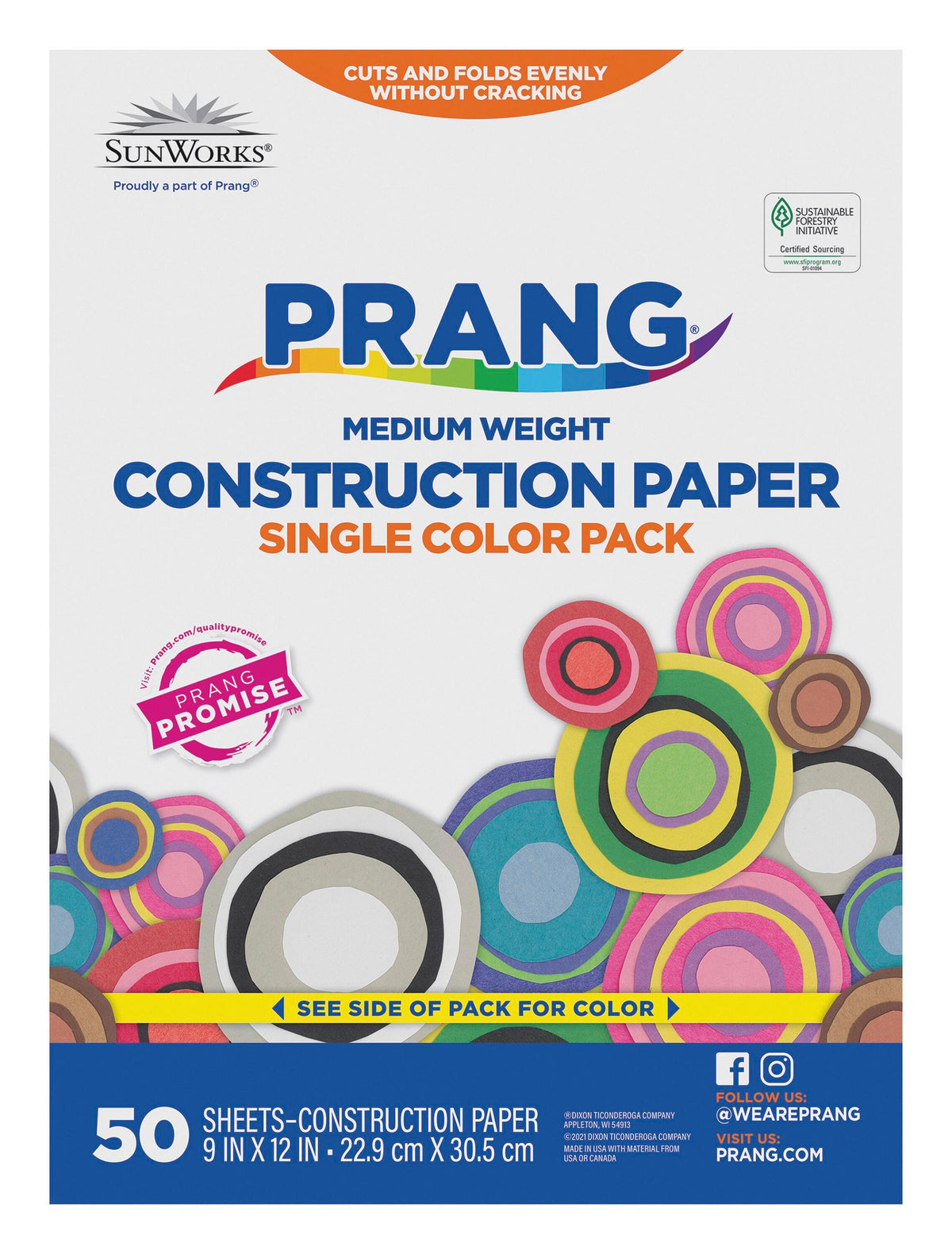 CONST PPR 9X12 RED PRANG PACK OF 50