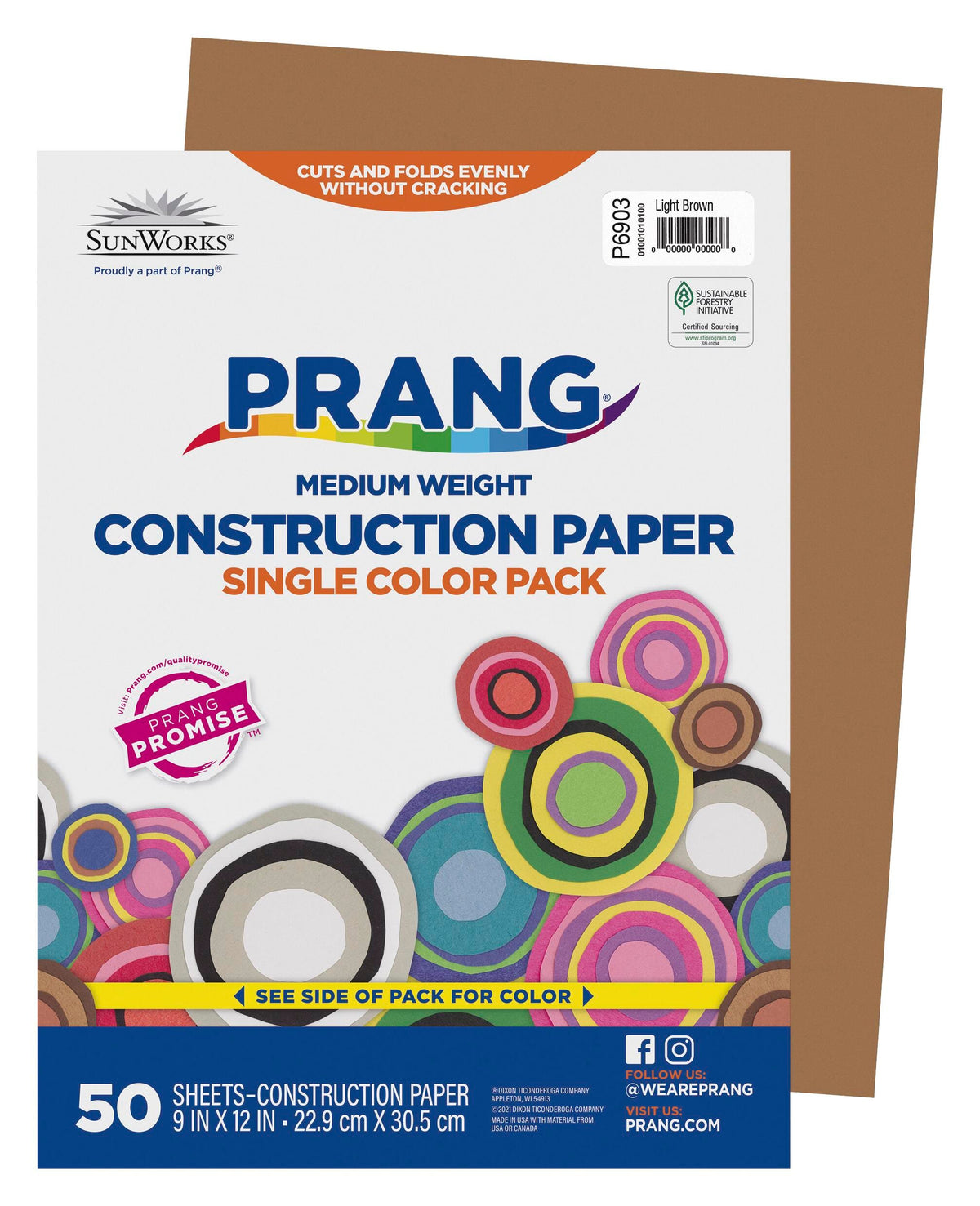 CONST PPR 9X12 LIGHT BROWN PRANG PACK OF 50