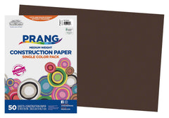 CONST PPR 12X18 DARK BROWN PRANG PACK OF 50