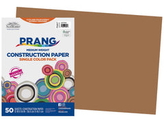 CONST PPR 12X18 LIGHT BROWN PRANG PACK OF 50