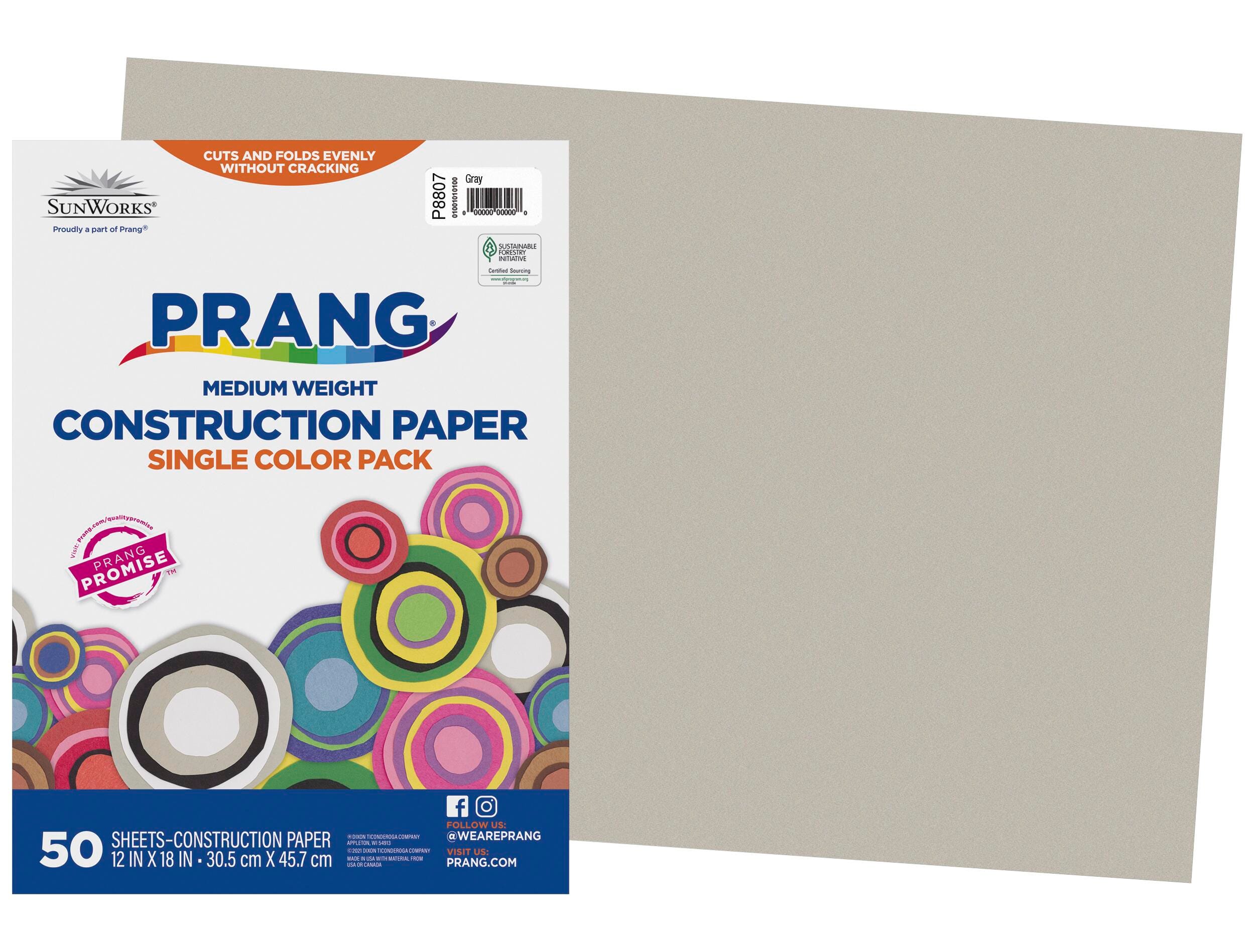 CONST PPR 12X18 GRAY PRANG PACK OF 50