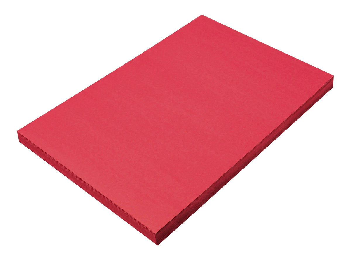 CONST PPR 12X18 HOLIDAY RED PRANG PACK OF 100