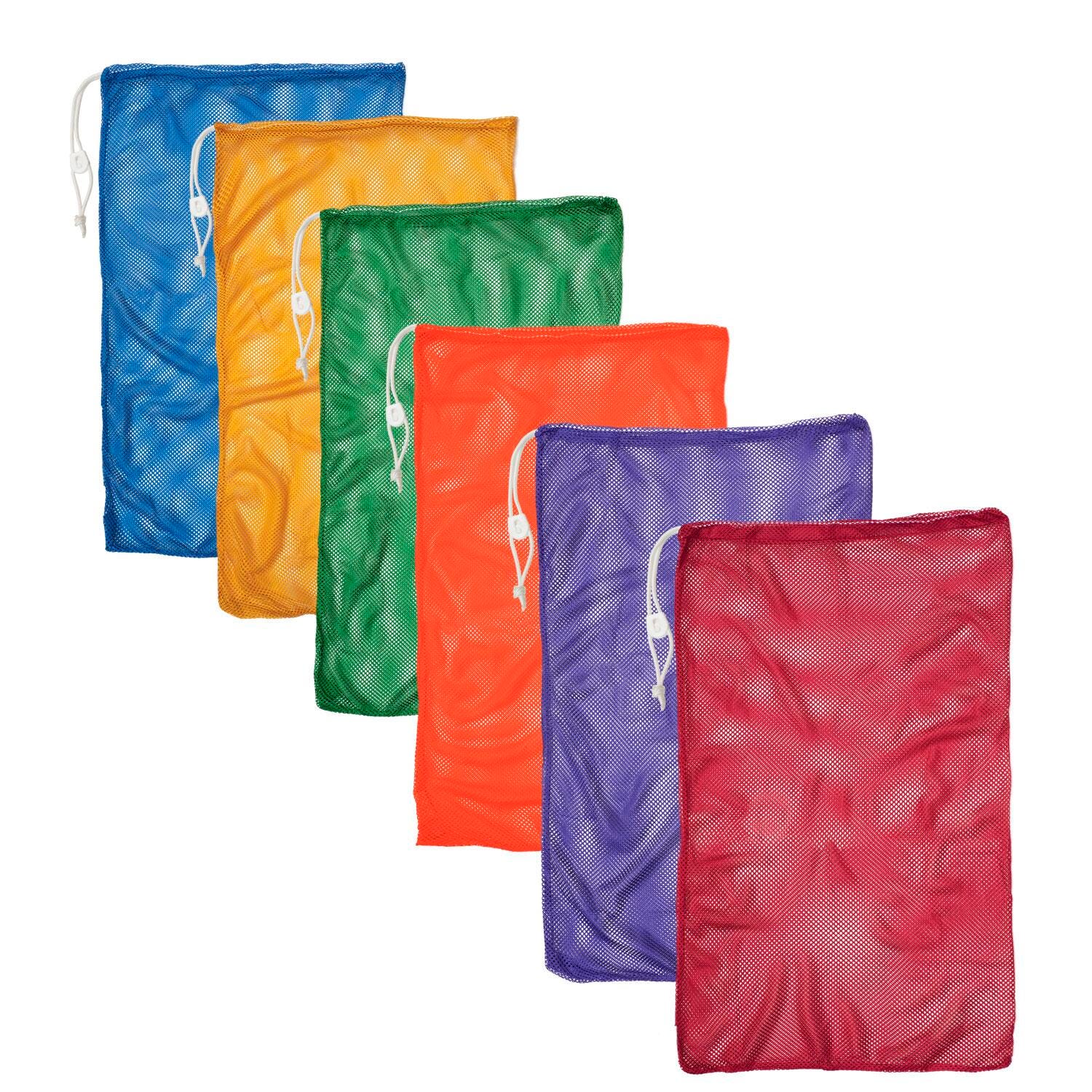 MESH EQUIPMENT BAG SET 24 INCH X 36 INCH 6 COLORS-SET OF 6