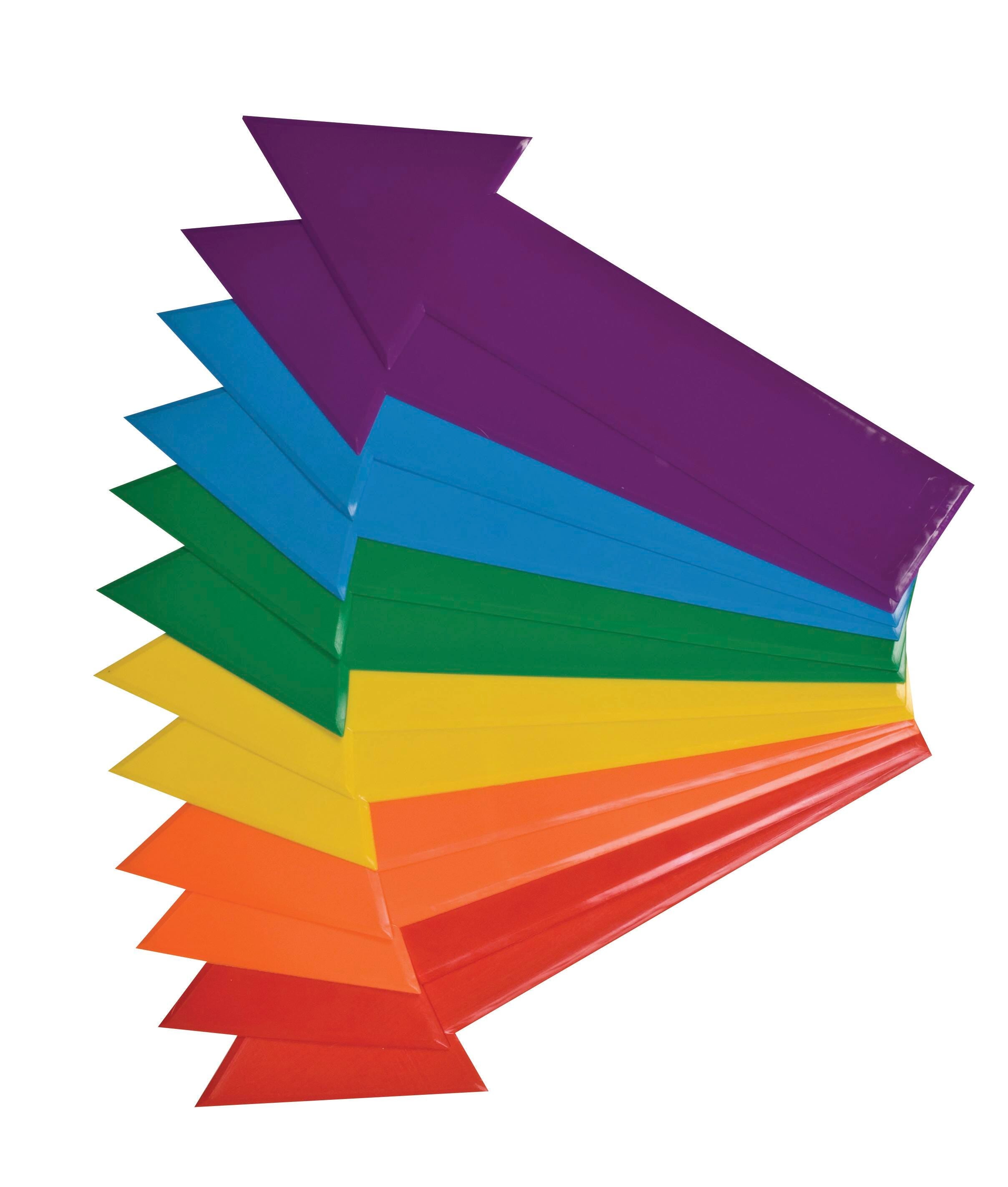 ARROWS - NON SKID VINYL 16 INCH LONG 6-COLORS 2 OF EA - SET OF 12