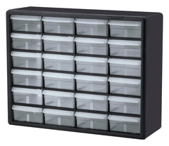 STORAGE CABINET PLASTIC - 24 DRAWER - BLACK