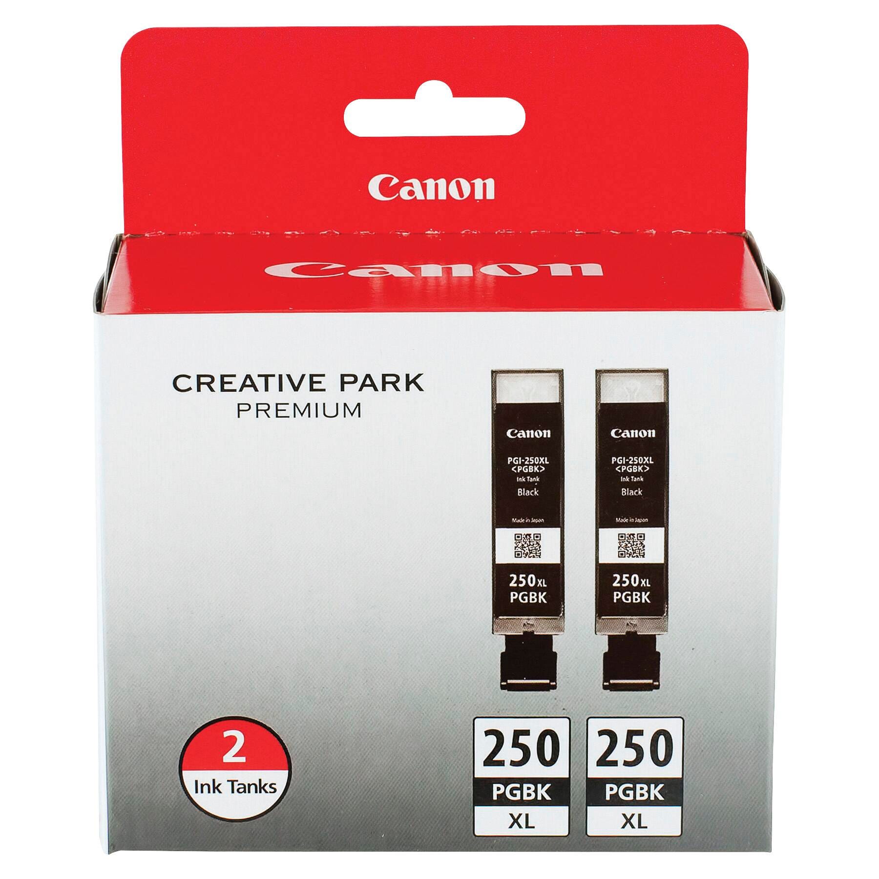 CARTRIDGE INK TONER CANON CNMPGI250XL2PK BLACK PK OF 2