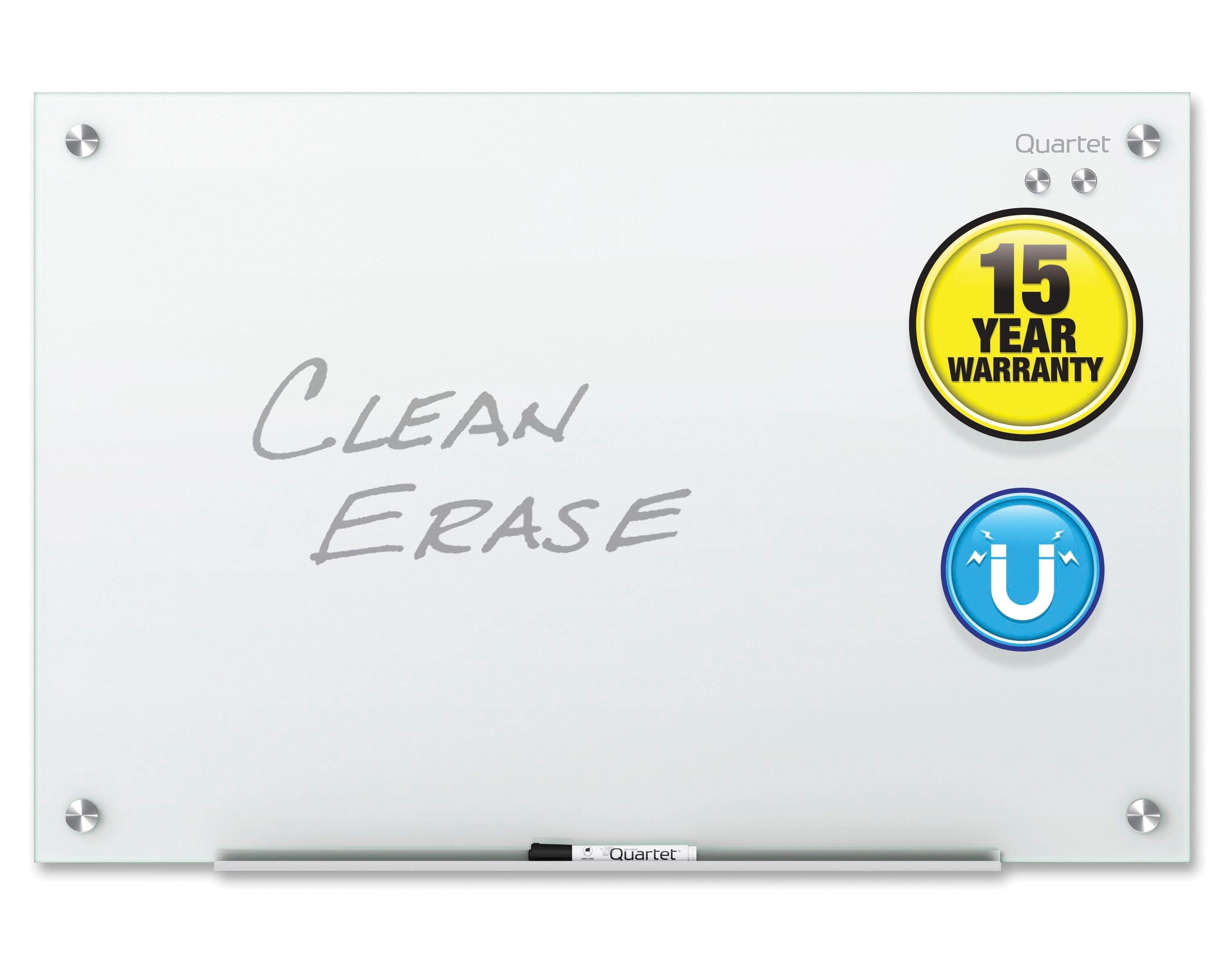 BOARD 8 X 4 GLASS MARKER WHITE GRTG9648W