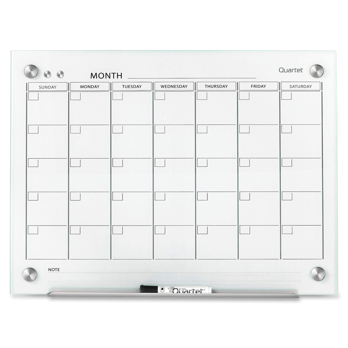BOARD CALENDAR GLASS 24X18 IN QRTGC2418F