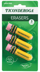 ERASER TICONDEROGA PENCIL SHAPED PACK OF 3