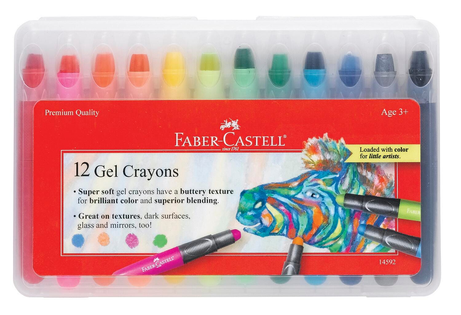 CRAYONS GEL FABER-CASTELL ASST COLORS SET OF 12