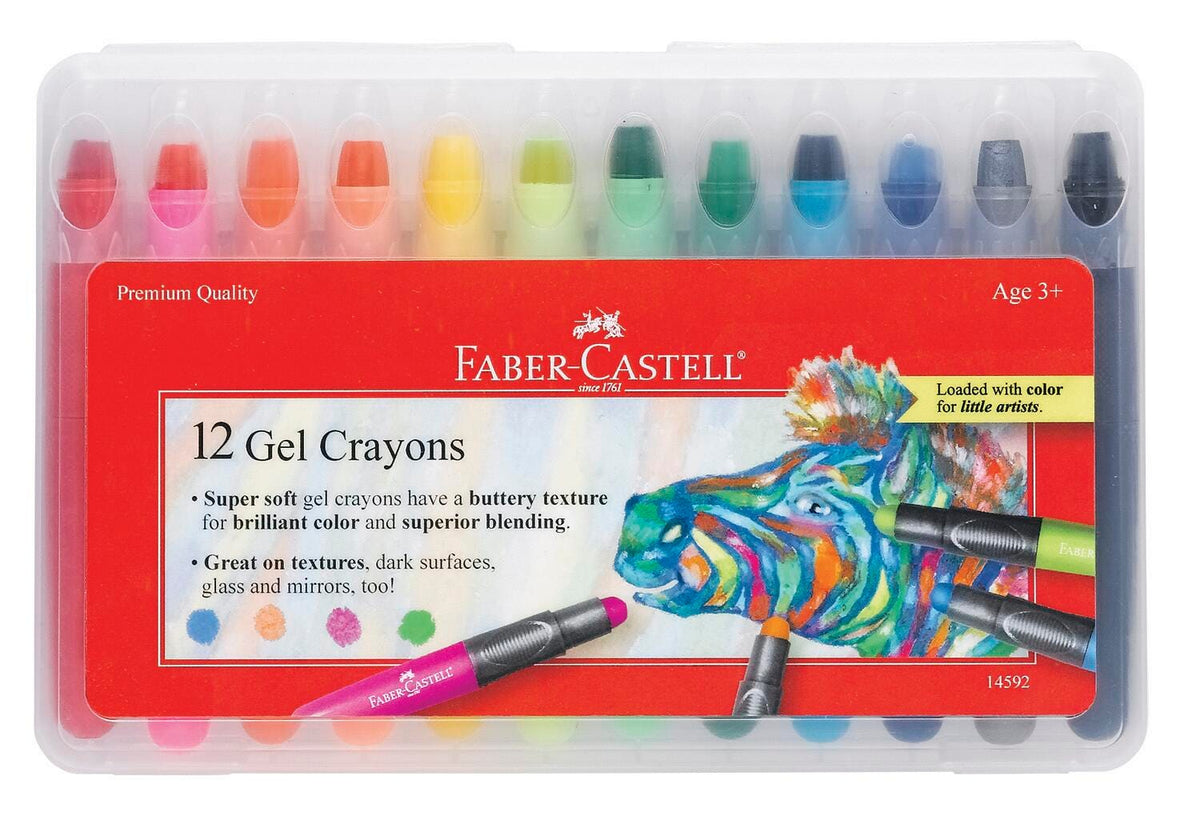 CRAYONS GEL FABER-CASTELL ASST COLORS SET OF 12