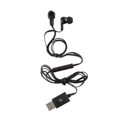 EARBUDS W/INLINE MICROPHONE - USB - BLACK - CALIFONE E3USB - EACH